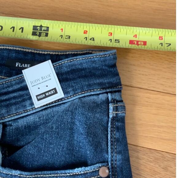 Judy Blue High Waist Classic Contrast Flare Denim for Tall Women - Picture 5 of 6